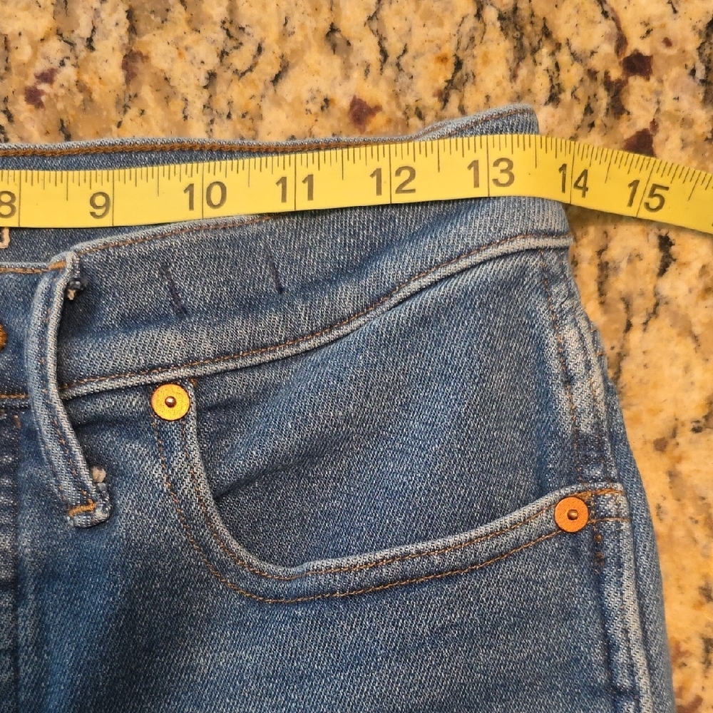 Madewell Stovepipe High-Rise Slim Straight Jeans Leaside Blue 27 Vintage Classic - Picture 14 of 15